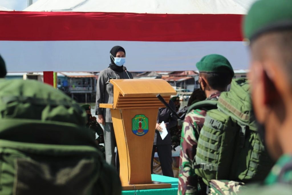 Bupati Nunukan Sambut Satgas Pamtas RI-Malaysia Yonarhanud 16/SBC/3 Kostrad