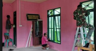 Bangun Edukasi Rumah Baca Kodim 0318/Natuna Berjalan Baik, Babinsa Desa Cemaga Utara Lakukan Komsos