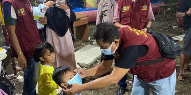 Penanggulangan Penyebaran Covid-19, Satres Polrestro Bekasi, Bagikan Masker