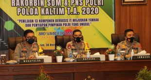 Hadir Rakor Pembinaan SDM, Kapolda Kaltim : Laksanakan Amanah Dengan Baik