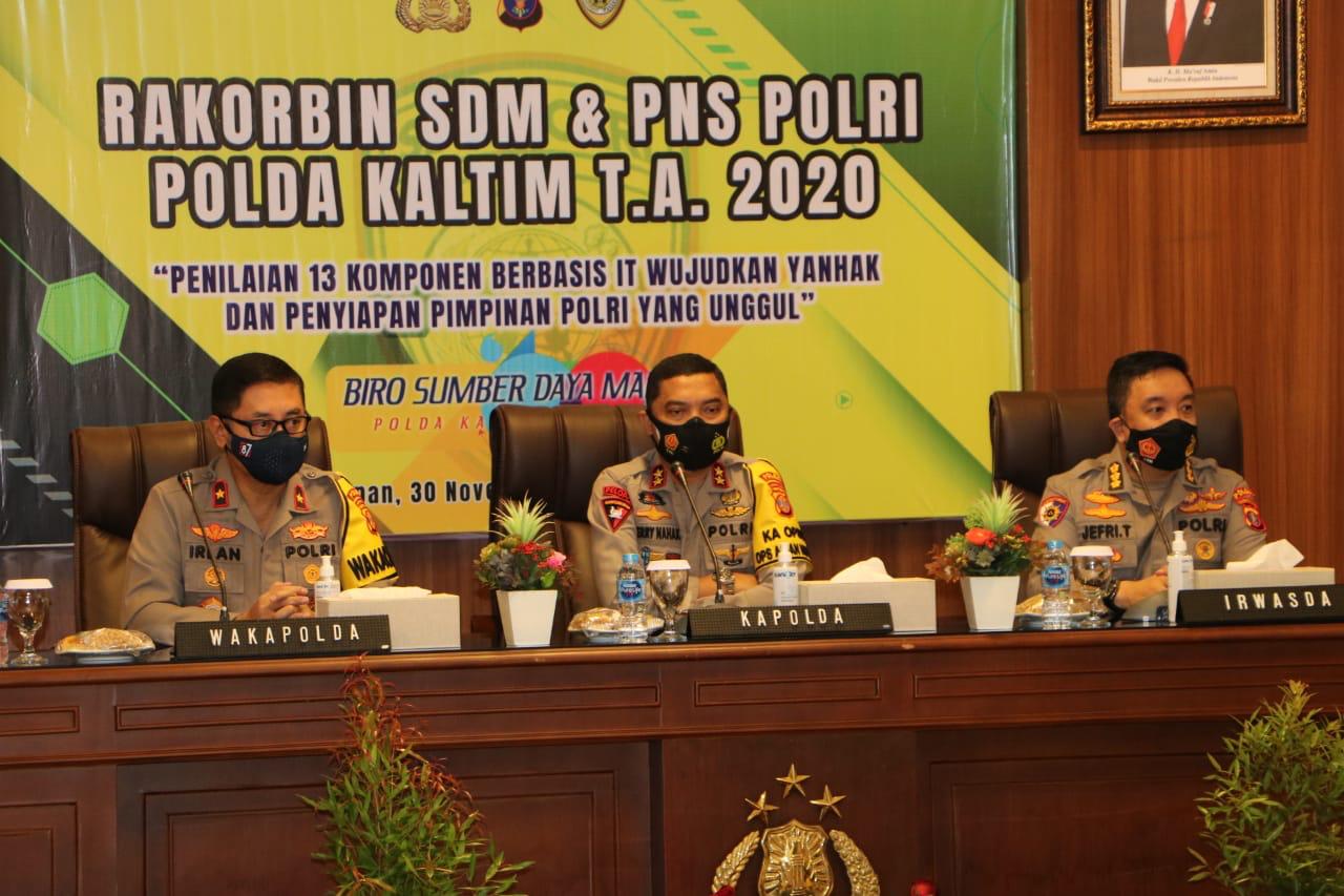 Hadir Rakor Pembinaan SDM, Kapolda Kaltim : Laksanakan Amanah Dengan Baik