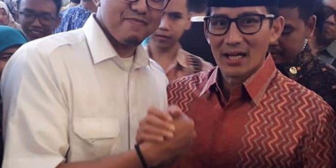 Foto pribadi : Amsori dan Sandiaga Uno