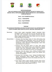Intruksi Pelaksanaan Pengendalian Kegiatan Masyarakat dalam Pencegahan Covid-19
