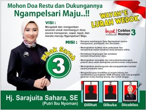 Penyanyi Shara Duo Virgin, Maju Calon Kepala Desa Ngampelsari, Candi, Sidorjo Nomer Urut 3