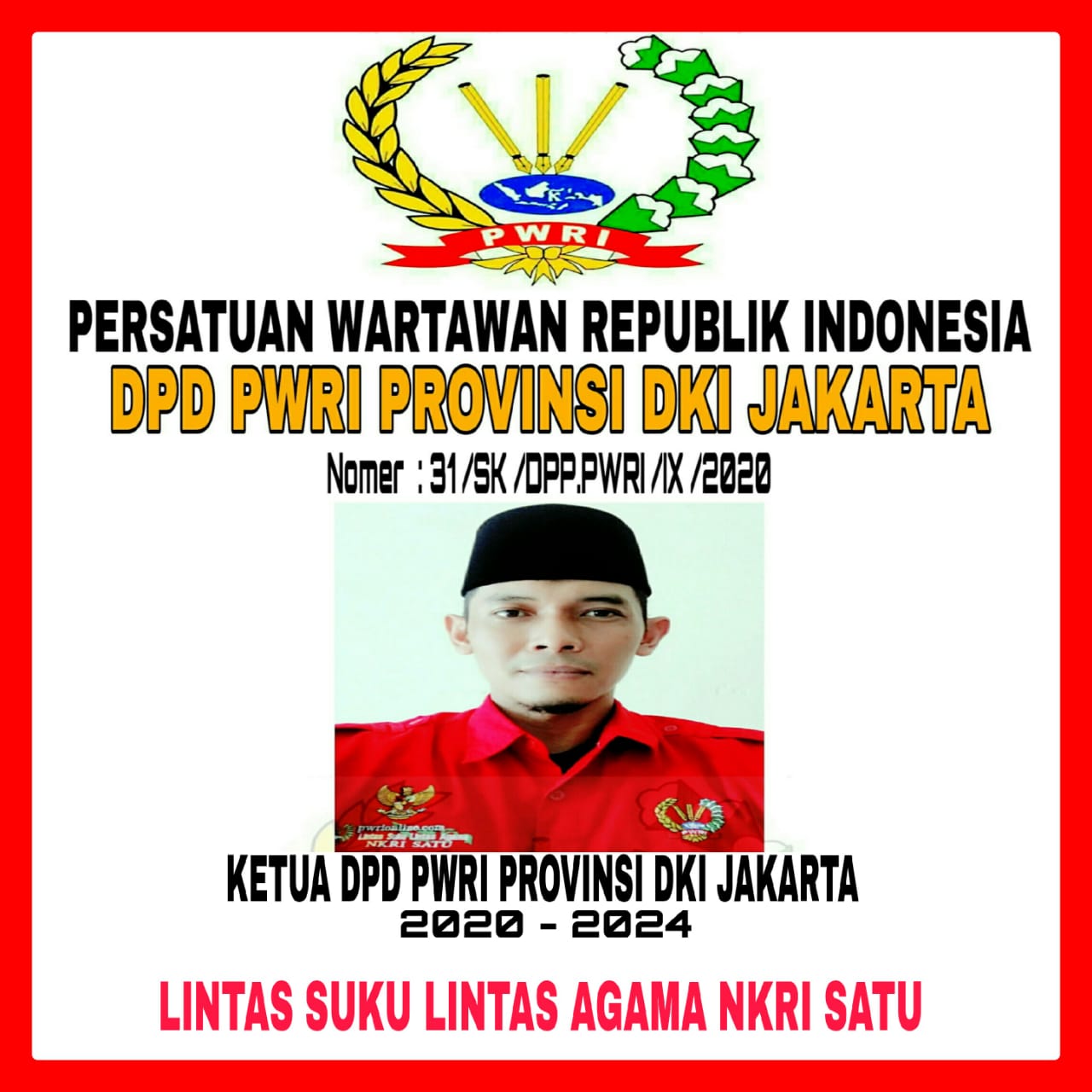 Ketua DPD PWRI Provinsi DKI Jakarta: Hidup Damai dan Cinta Kasih Di Hari Natal dan Tahun Baru 2021