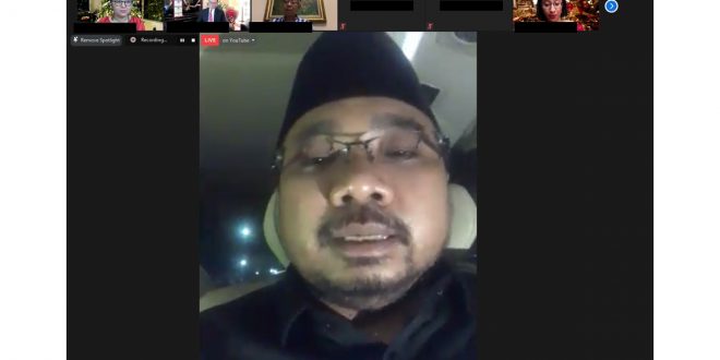 Foto : Yaqut Cholil Qoumas Menghadiri Natal Virtual di Amerika Serikat