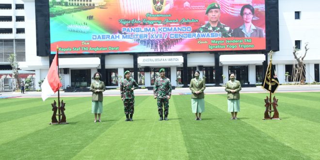 Kasad Terima Laporan Sertijab dan Laporan Kenaikan Pangkat Perwira Tinggi TNI AD