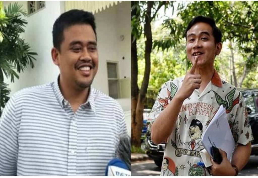 (kanan) Gibran dan(kiri) Bobby (Foto/dok:Sindonews/antara)