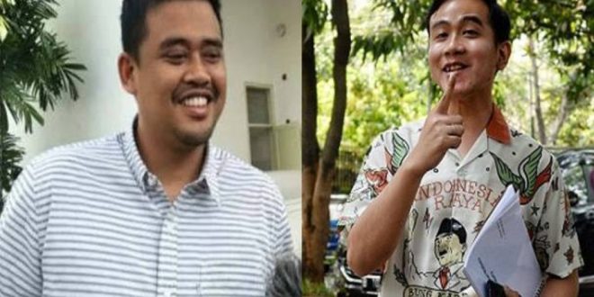 (kanan) Gibran dan(kiri) Bobby (Foto/dok:Sindonews/antara)