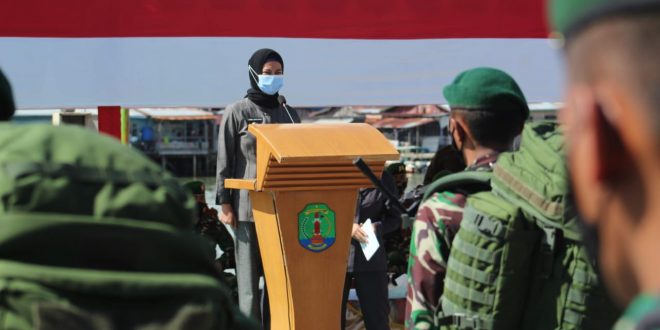 Bupati Nunukan Sambut Satgas Pamtas RI-Malaysia Yonarhanud 16/SBC/3 Kostrad