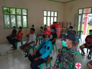 Inf Alim Mustofa Berharap Dengan Adanya Sosialisasi ini, Warga Dusun Sei Daun Bisa Lebih Paham dan Taat Prokes