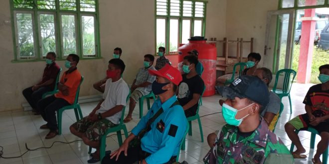 Inf Alim Mustofa Berharap Dengan Adanya Sosialisasi ini, Warga Dusun Sei Daun Bisa Lebih Paham dan Taat Prokes