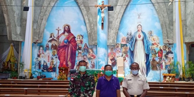 Pererat Silaturahmi Dengan Tokoh Agama, Kabintal Cenderawasih Kunjungi Gereja Katedral Jayapura