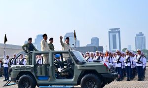 Panglima TNI Dampingi Presiden Prabowo Pimpin Upacara HUT ke-80 TNI di Monas